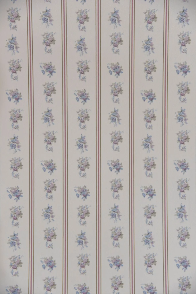 Papel Pintado Vintage - ROSES FOREVER STRIPED