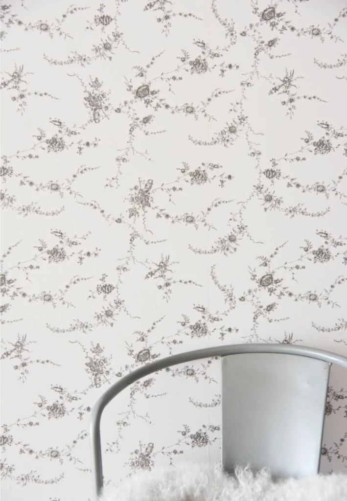 Papel Pintado Vintage - FLOWERS - FRENCH GREY