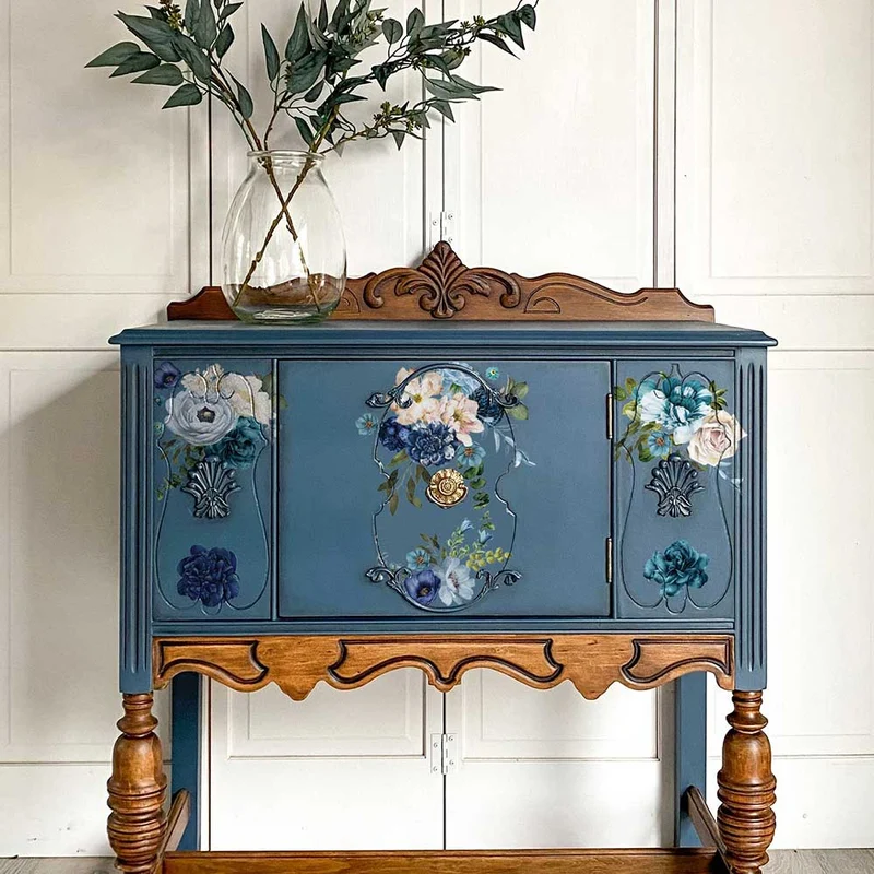 Middy Transfer Re Design With Prima - BLUE WILDFLOWERS