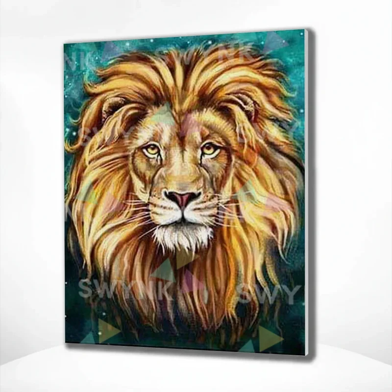 Painting by numbers Portrait Lion
