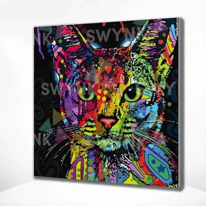 Painting by numbers Happy Cat