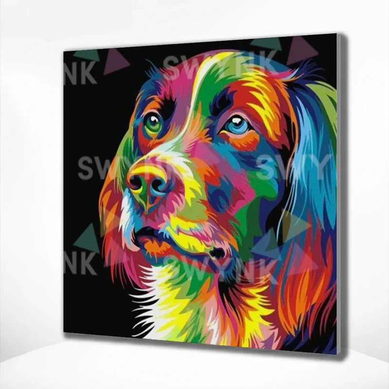 Painting by numbers Labrador
