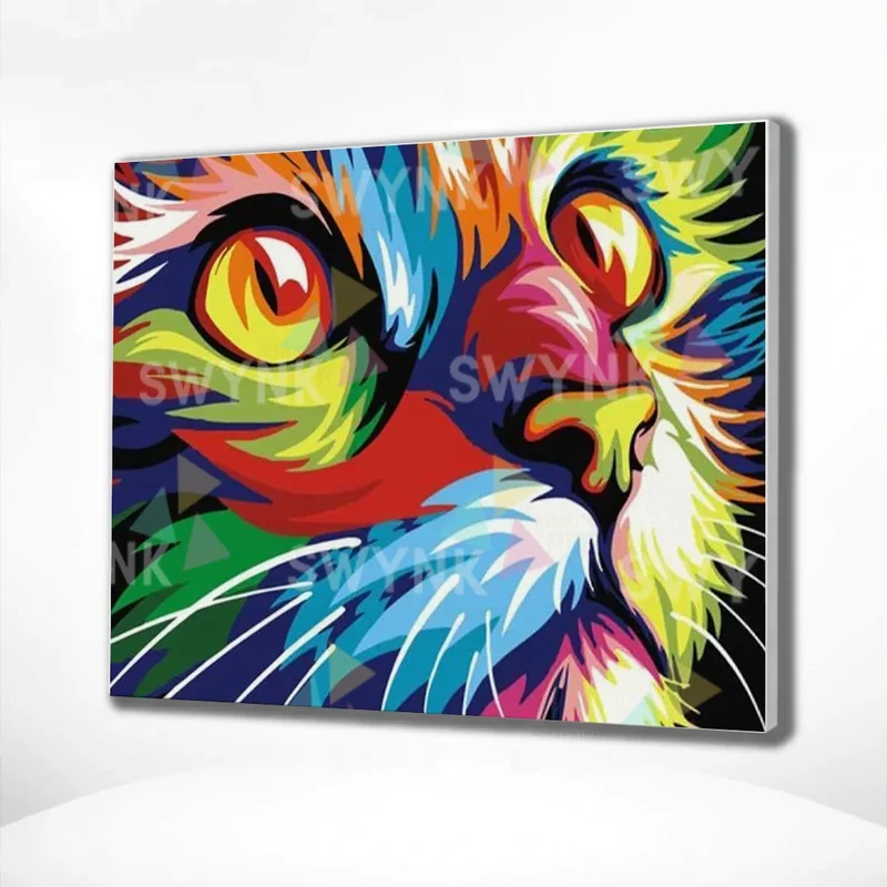 Painting by numbers Cat head