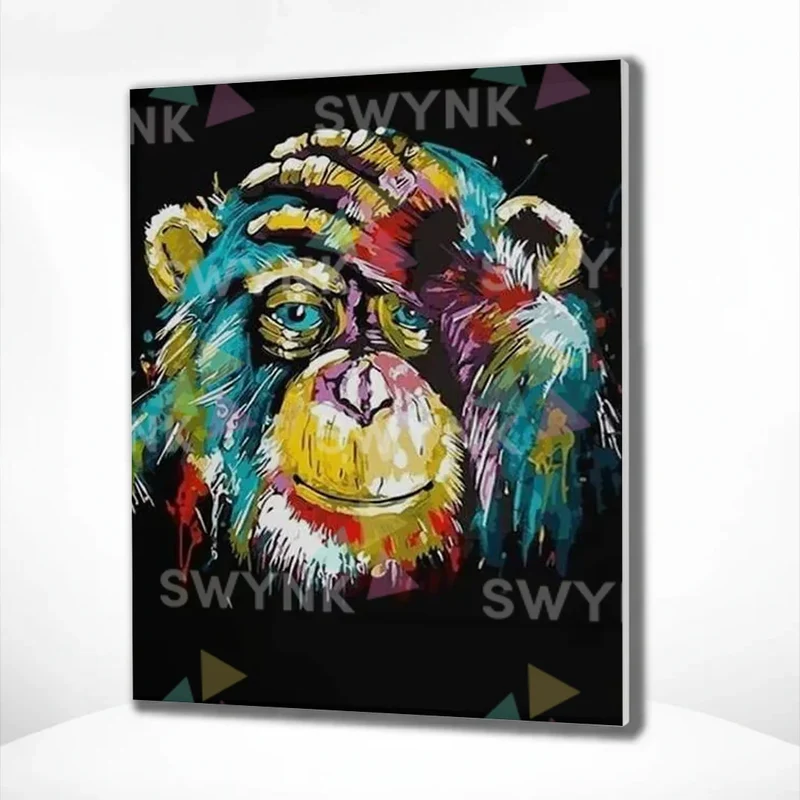 Painting by numbers Monkey
