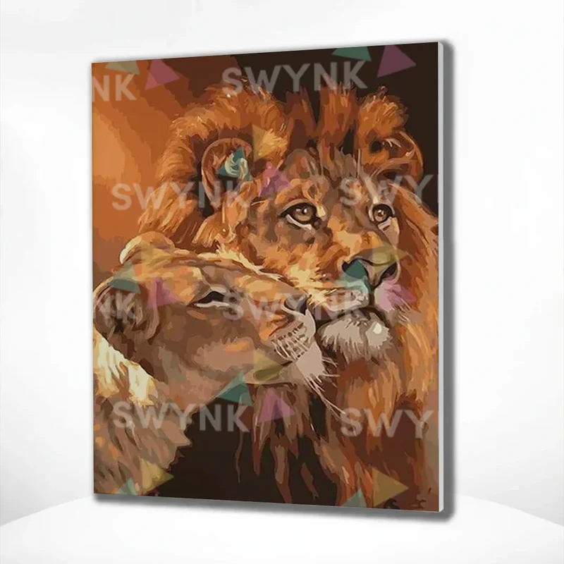 Painting by numbers Lions in Love