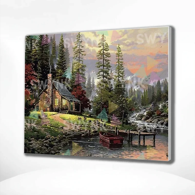 Painting by numbers Pine Trees