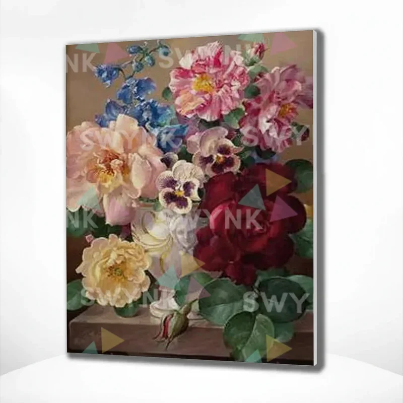 Painting by numbers Portrait Flowers