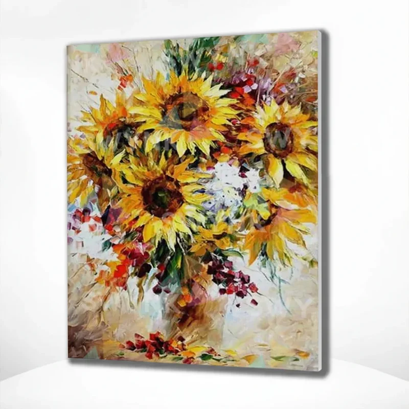 Painting by numbers Beautiful Sunflowers