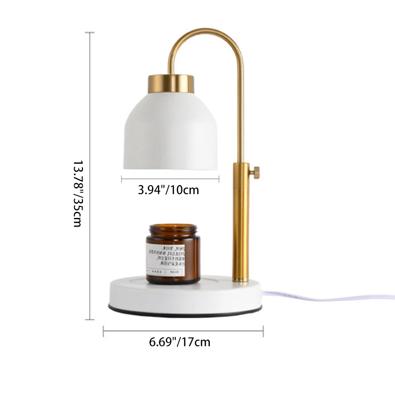 Contemporary Nordic Iron Round Liftable 1-Light Melting Wax Table Lamp For Bedroom