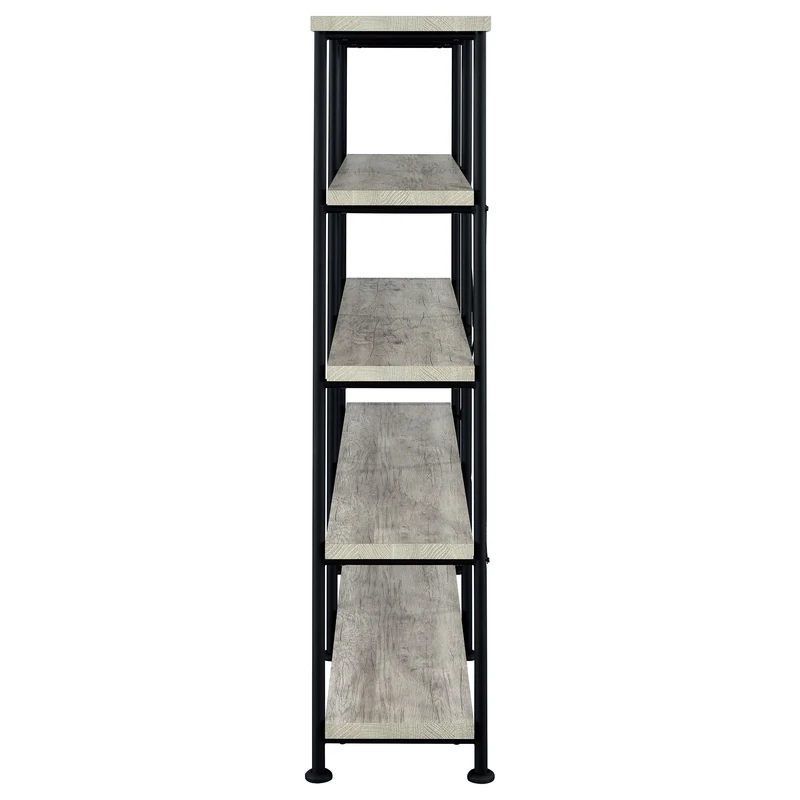 Coaster Furniture Analiese 801544 63-inch 4-shelf Double Bookshelf - Grey Driftwood
