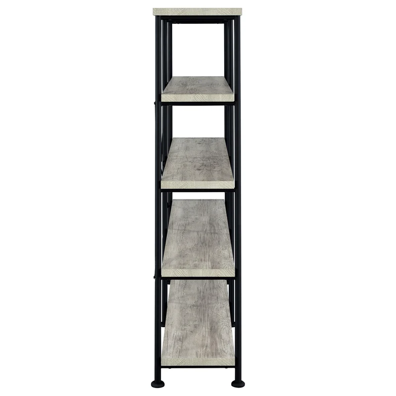 Coaster Furniture Analiese 801544 63-inch 4-shelf Double Bookshelf - Grey Driftwood