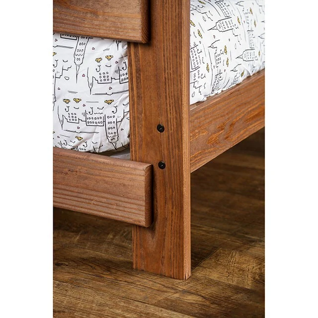 Furniture of America Arlette AM-BK100-BED-SLAT Twin/Twin Bunk Bed