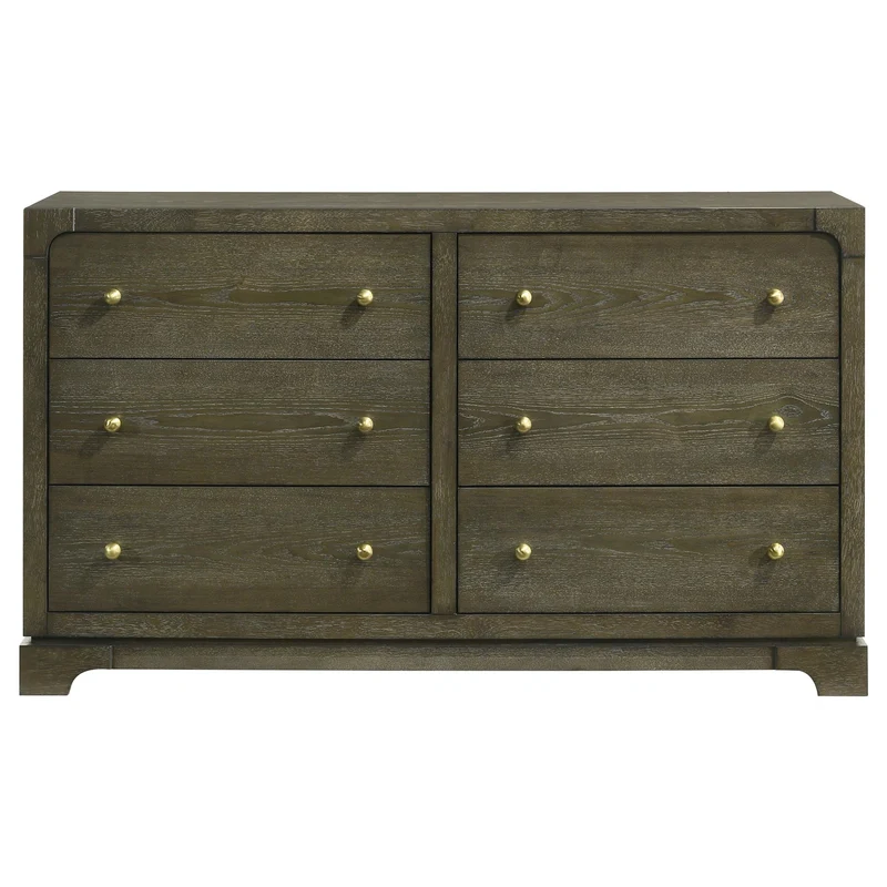 Coaster Furniture Gran Park 224933 6-Drawer Dresser Cabinet - Dark Cocoa