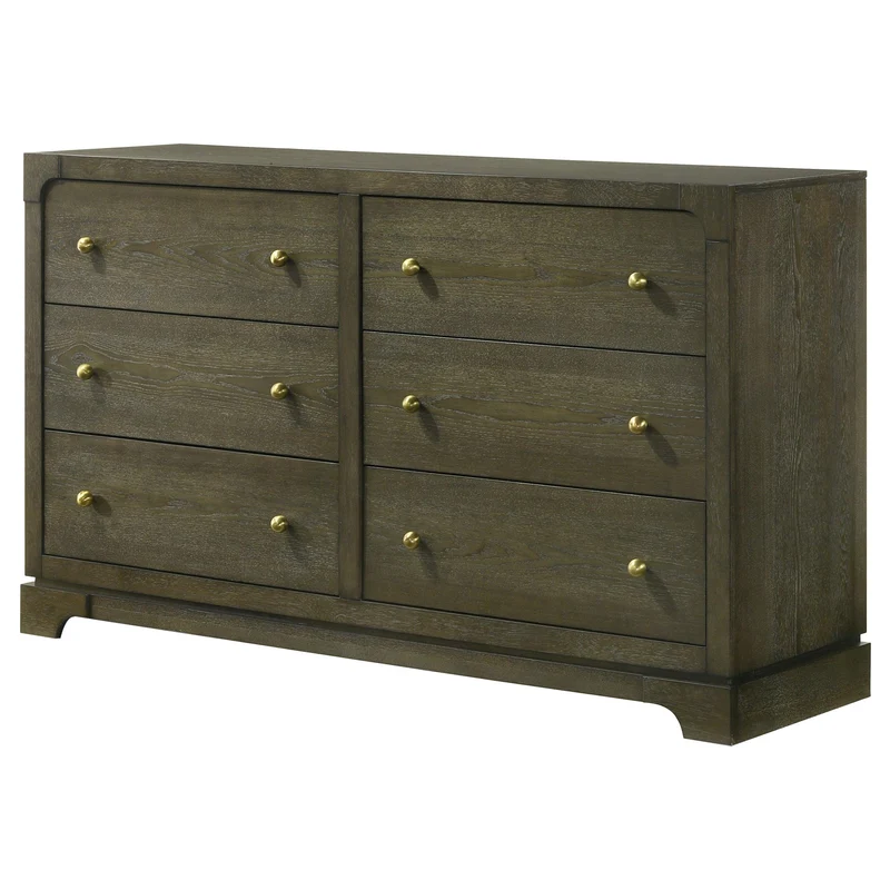 Coaster Furniture Gran Park 224933 6-Drawer Dresser Cabinet - Dark Cocoa