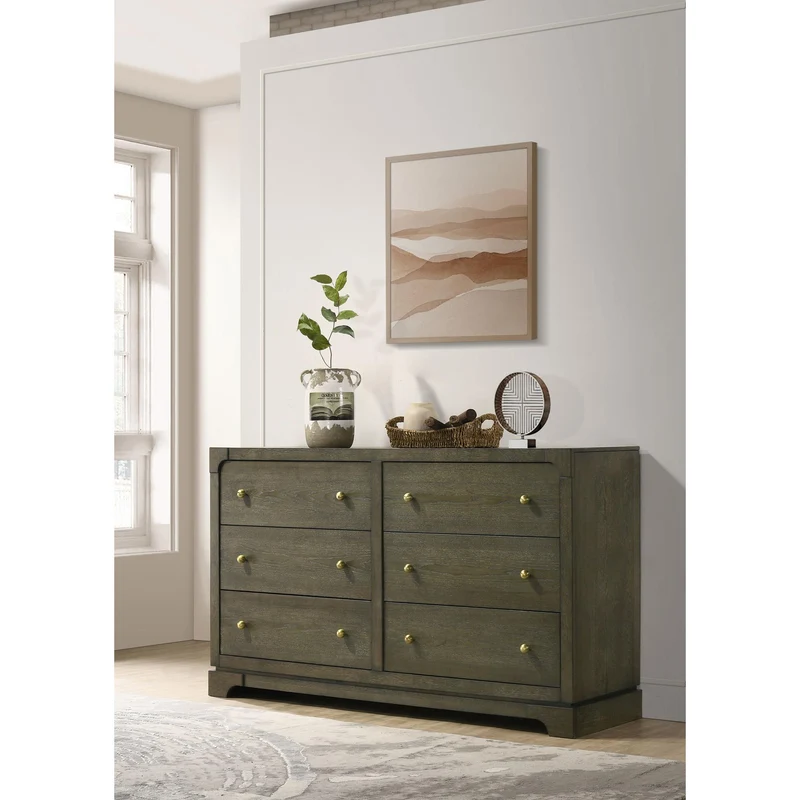 Coaster Furniture Gran Park 224933 6-Drawer Dresser Cabinet - Dark Cocoa