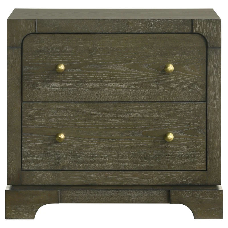 Coaster Furniture Gran Park 224932 2-Drawer Nightstand Bedside Table - Dark Cocoa