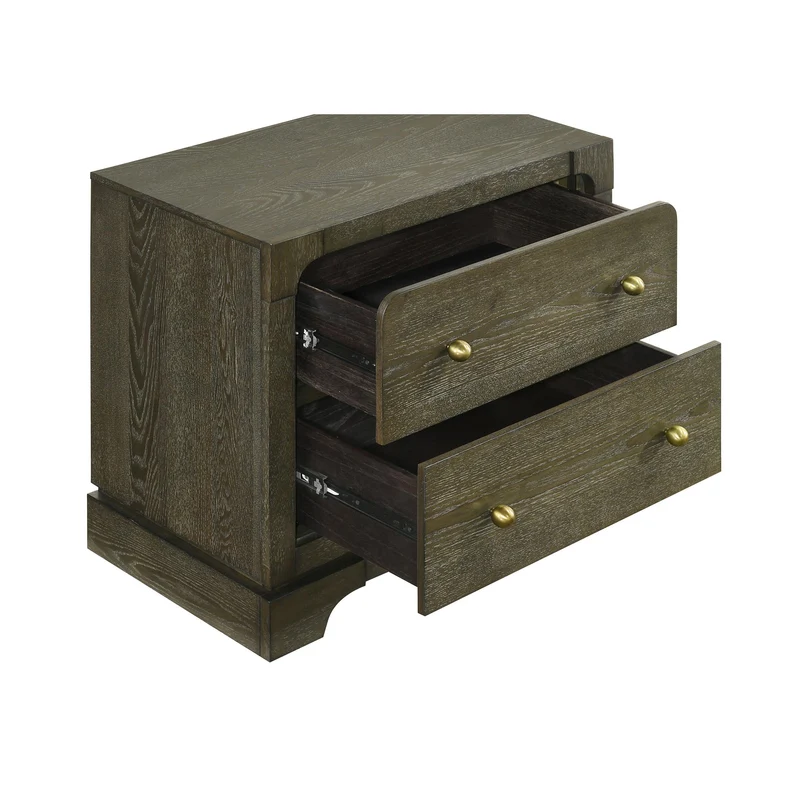 Coaster Furniture Gran Park 224932 2-Drawer Nightstand Bedside Table - Dark Cocoa
