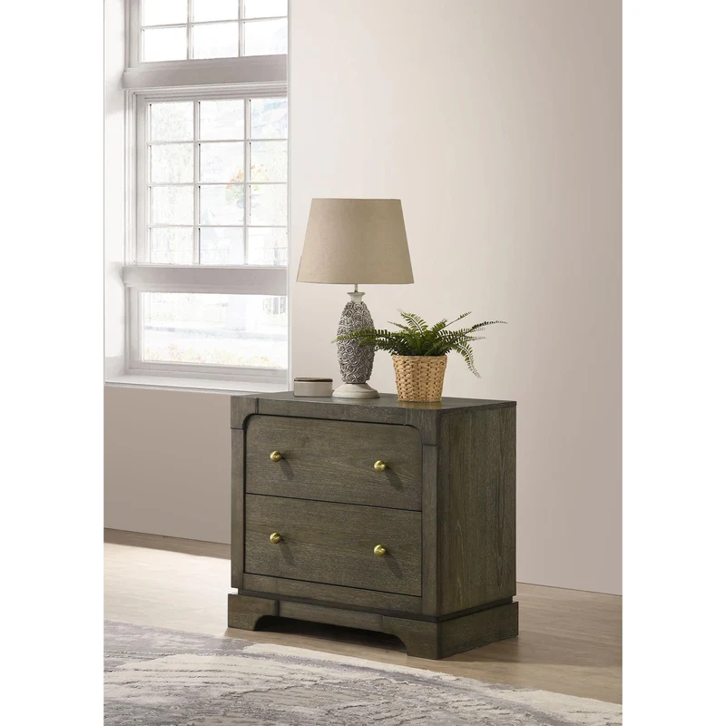 Coaster Furniture Gran Park 224932 2-Drawer Nightstand Bedside Table - Dark Cocoa