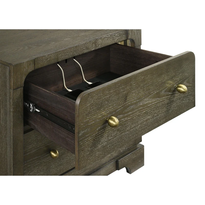 Coaster Furniture Gran Park 224932 2-Drawer Nightstand Bedside Table - Dark Cocoa