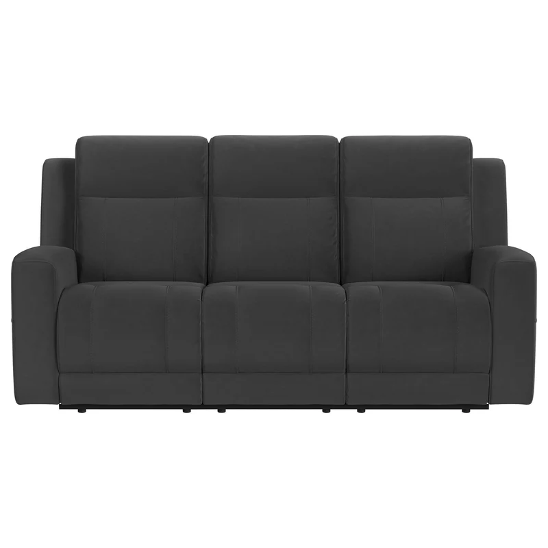 Coaster Furniture Brentwood 610284 Upholstered Motion Reclining Sofa - Dark Charcoal