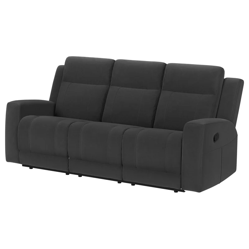 Coaster Furniture Brentwood 610284 Upholstered Motion Reclining Sofa - Dark Charcoal
