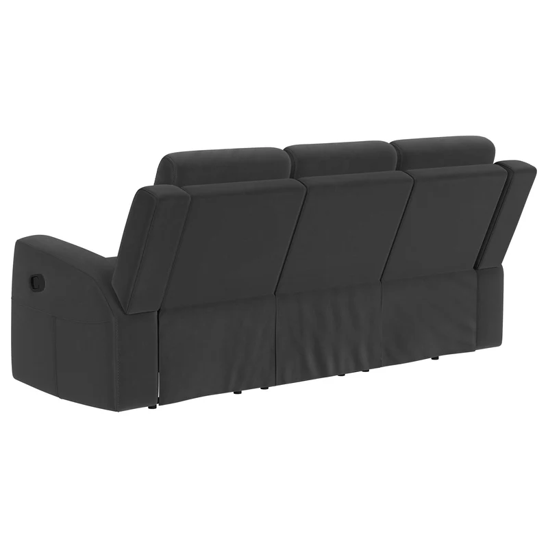 Coaster Furniture Brentwood 610284 Upholstered Motion Reclining Sofa - Dark Charcoal