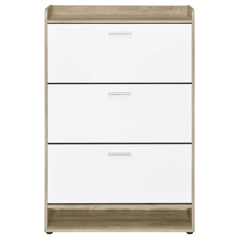 Coaster Furniture Denia 950403 3-tier Engineered Wood Shoe Cabinet - White