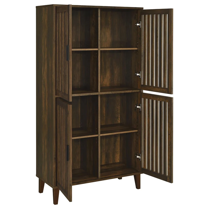Coaster Furniture Elouise 950335 4-door Engineered Wood Tall Accent Cabinet - Dark Pine
