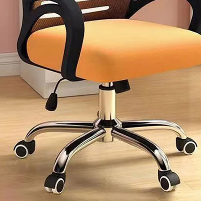 Contemporary Simplicity Breathable Mesh Fabric Upholstered Height Adjustable Swivel Desk Chair Metal Casters For Home Office