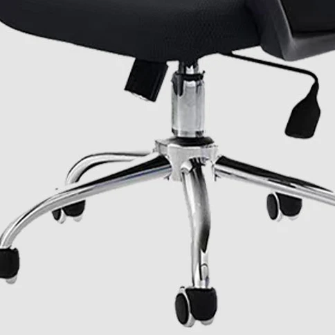 Contemporary Simplicity Breathable Mesh Fabric Upholstered Height Adjustable Swivel Desk Chair Metal Casters For Home Office