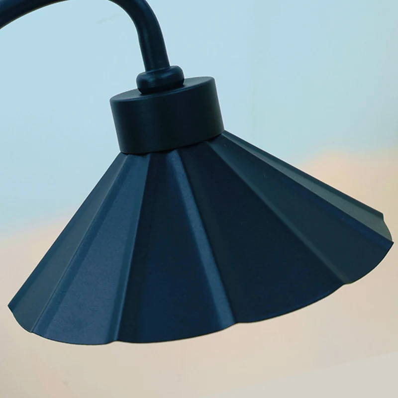 Contemporary Nordic Glass Umbrella Shade Iron 1-Light Melting Wax Table Lamp For Bedroom