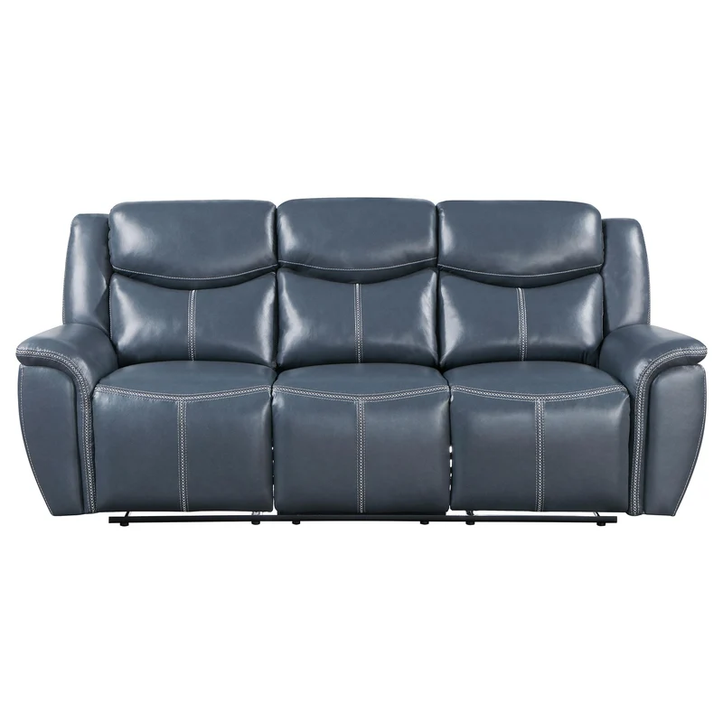 Coaster Furniture Sloane 610271 Upholstered Padded Arm Reclining Sofa - Blue