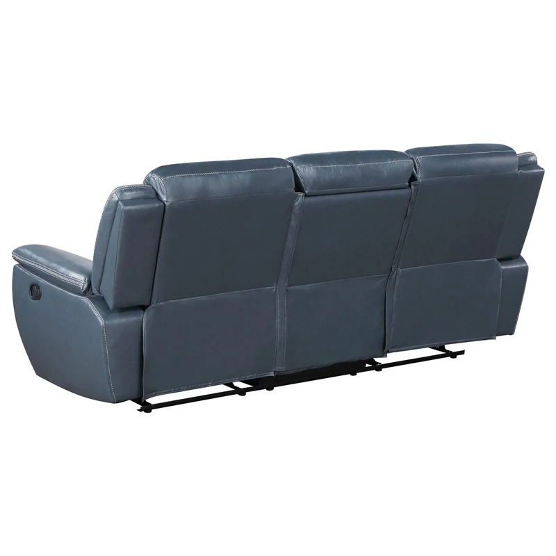 Coaster Furniture Sloane 610271 Upholstered Padded Arm Reclining Sofa - Blue