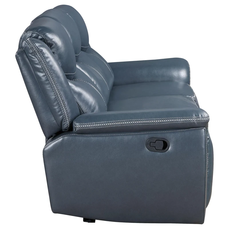 Coaster Furniture Sloane 610271 Upholstered Padded Arm Reclining Sofa - Blue