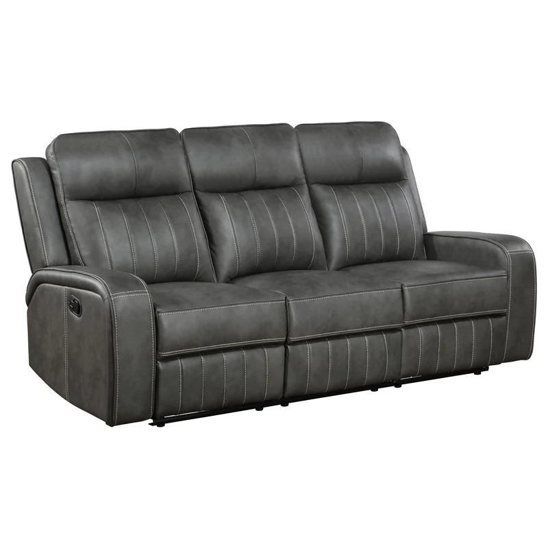 Coaster Furniture Raelynn 603191 Upholstered Track Arm Motion Sofa - Grey