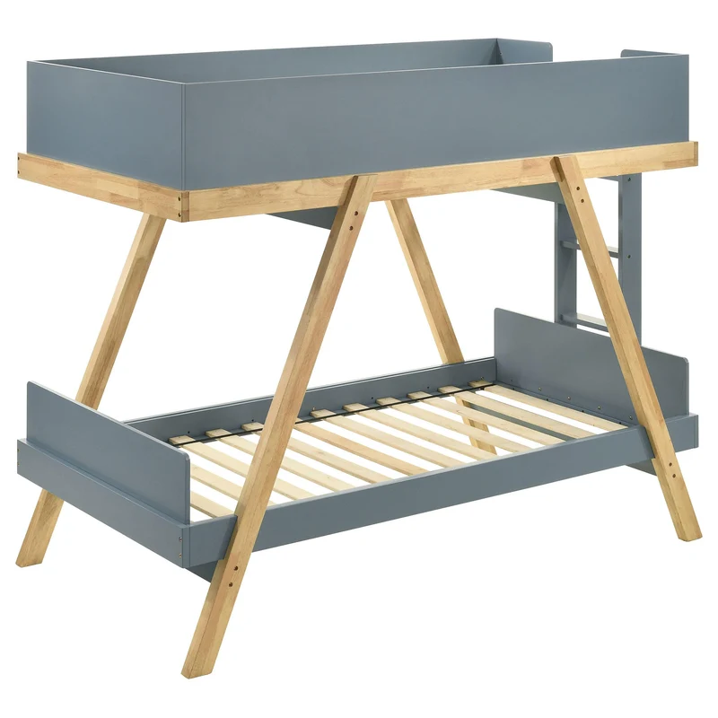 Coaster Furniture Frankie 460572T Wood Twin Over Twin Bunk Bed - Blue and Natural