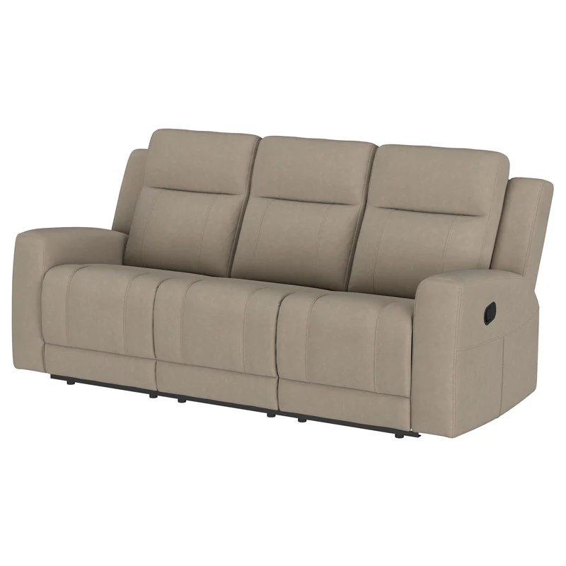 Coaster Furniture Brentwood 610281 Upholstered Motion Reclining Sofa - Taupe