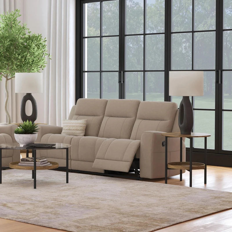 Coaster Furniture Brentwood 610281 Upholstered Motion Reclining Sofa - Taupe