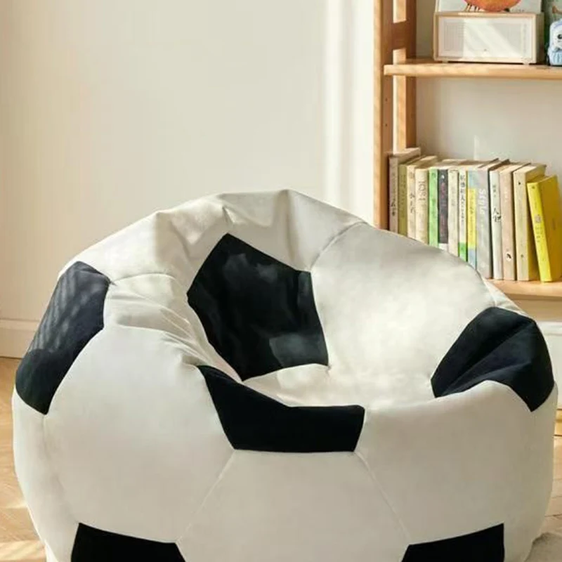 Contemporary Creative Synthetic Fabric EPP EPS Football Portable Washable Bean Bag Lazy Sofa For Living Room And Bedroom