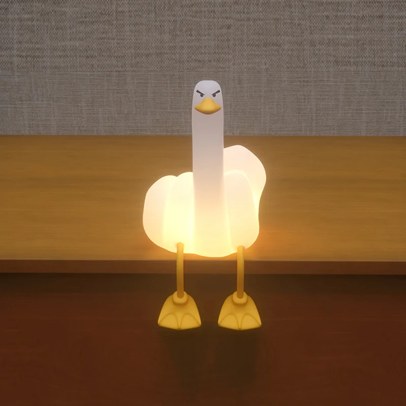 Contemporary Creative Silicone Duck LED Table Lamp Night Light For Bedroom