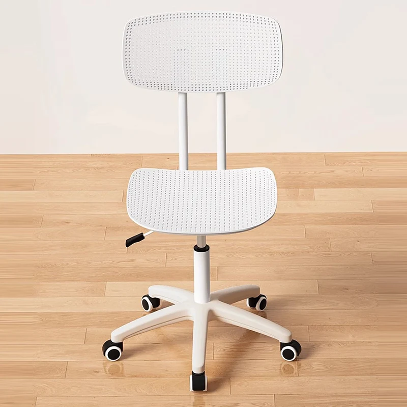 Modern Minimalist Square Breathable PP Nylon Steel Swivel Desk Chair Backrest Armless For Bedroom