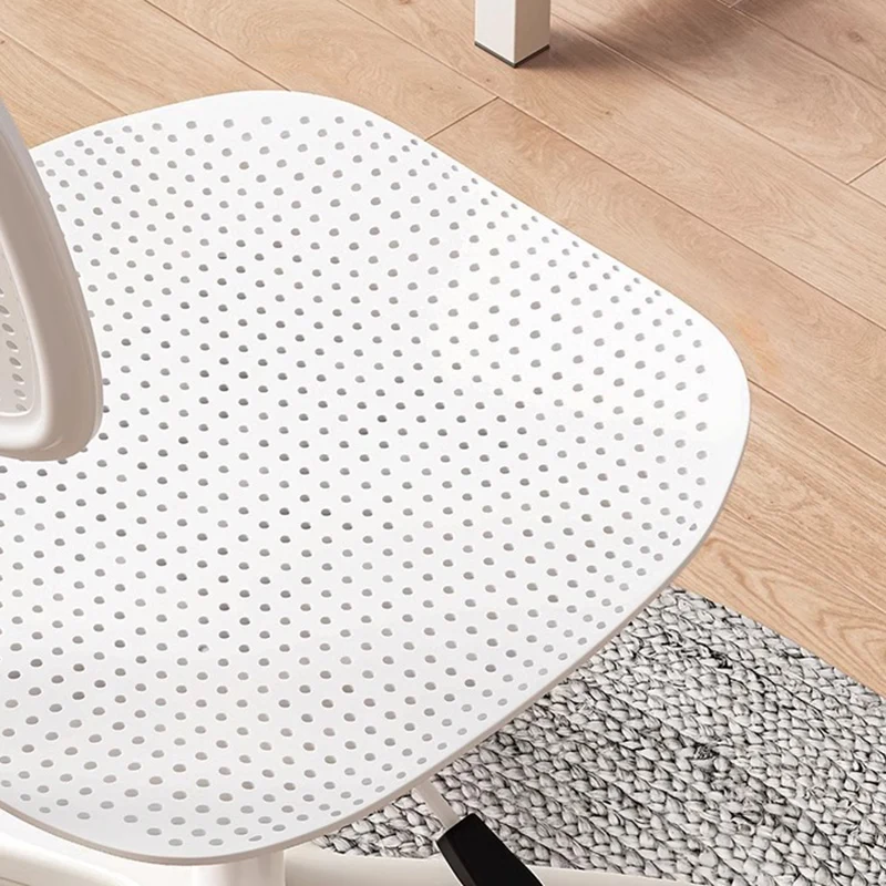Modern Minimalist Square Breathable PP Nylon Steel Swivel Desk Chair Backrest Armless For Bedroom