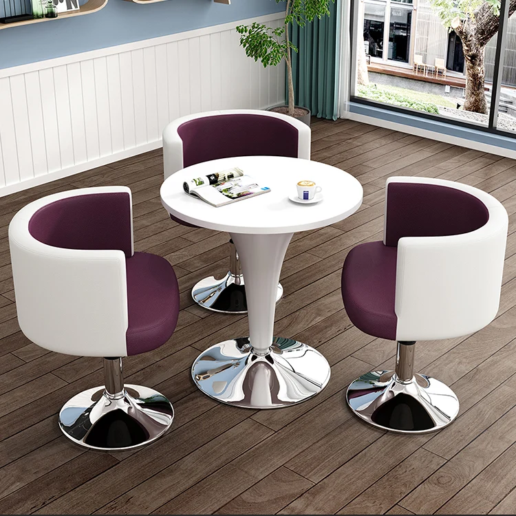 Contemporary Scandinavian Adjustable Height Rotatable Round PU Leather Upholstered Iron Legs Vanity Stool Backrest For Bedroom