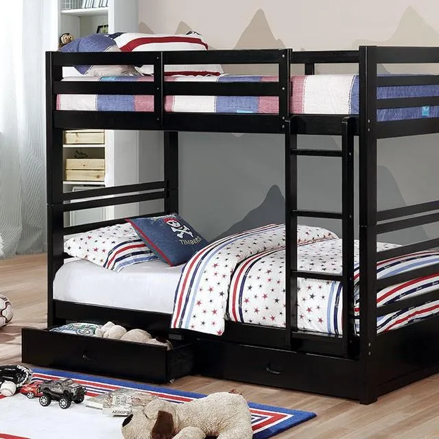 Furniture of America California CM-BK588T-BK Twin/Twin Bunk Bed