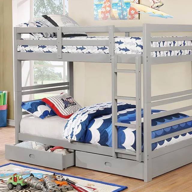 Furniture of America California CM-BK588T-GY Twin/Twin Bunk Bed