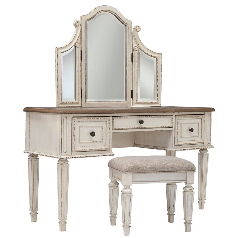 Signature Design by Ashley Realyn 3-Drawer Vanity Set B743-22