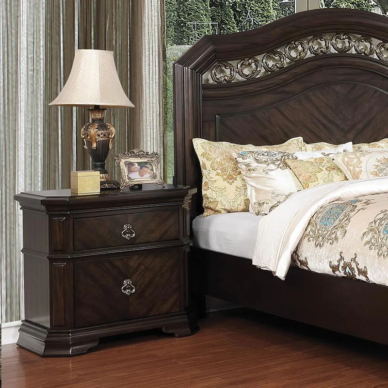 Furniture of America Calliope 2-Drawer Nightstand CM7751N