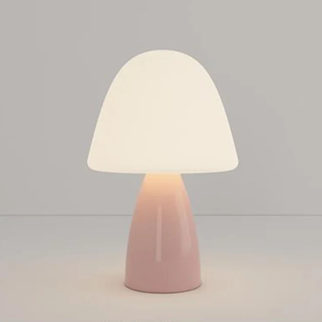 Modern Minimalist Round Cylinder Mushroom Round Ball PE Ceramic LED Table Lamp For Bedroom