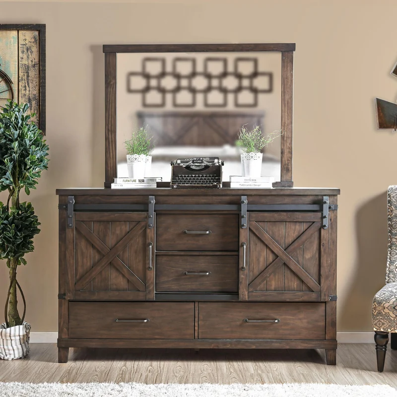 Furniture of America Bianca Dresser Mirror CM7734M