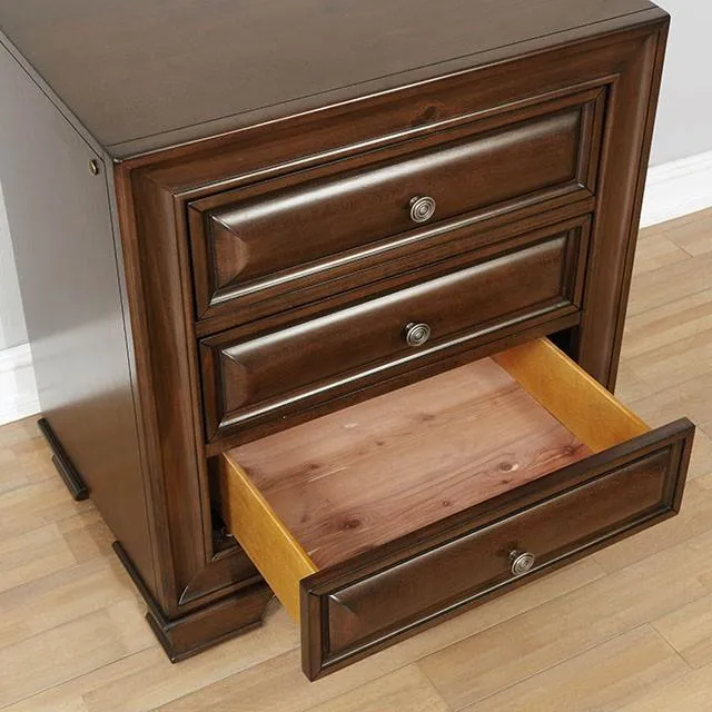 Furniture of America Brandt 3-Drawer Nightstand CM7302CH-N